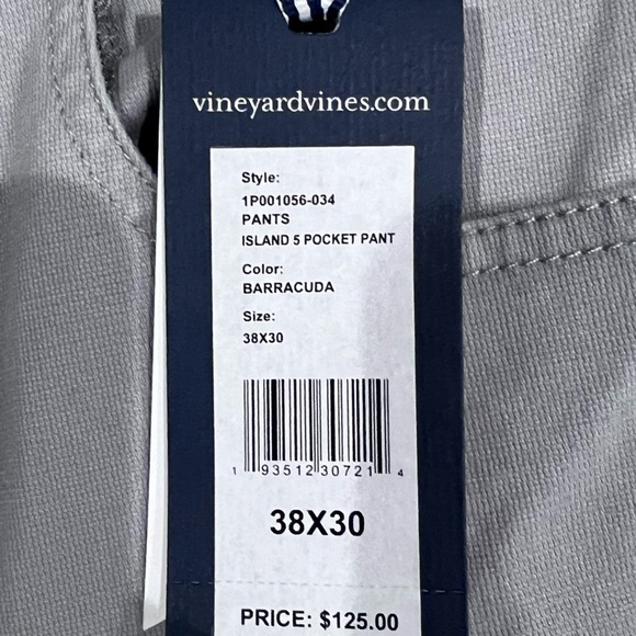 NWOT Vineyard Vines Island 5 Pocket Pant - Picture 3 of 3